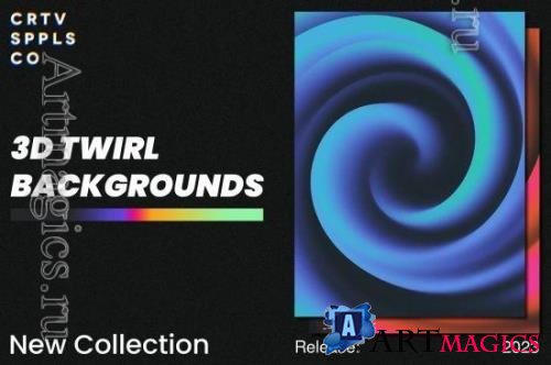 CreativeMarket - Abstract Twirl Backgrounds - 21336420
