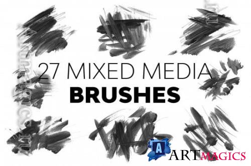 CreativeMarket - Mixed Media Brushes - 21322648