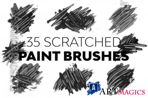 CreativeMarket - Scratched Paint Brushes - 21322652