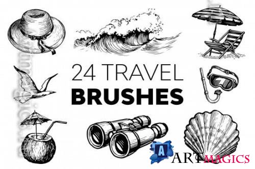 CreativeMarket - Travel Brushes - 17639488