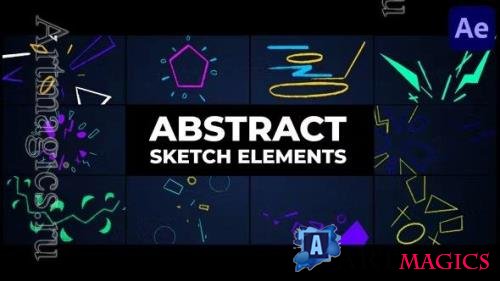 Videohive - Abstract Sketch Elements After Effects - 46148377