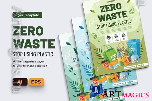 Zero Waste Plastics Flyer Ai & EPS Template - EMYKFFH