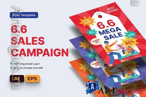 6.6 Sales Campaign Flyer Ai & EPS Template - BB2B3NM