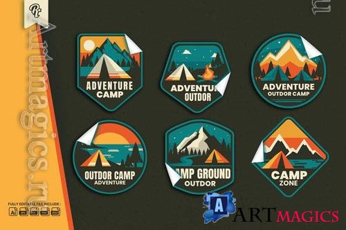 Camping Badge Sticker