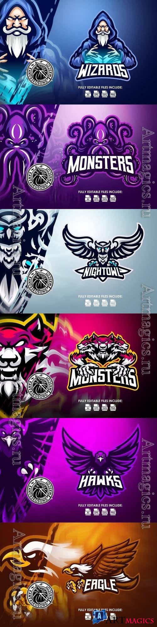 Logo mascot vector design template vol 6