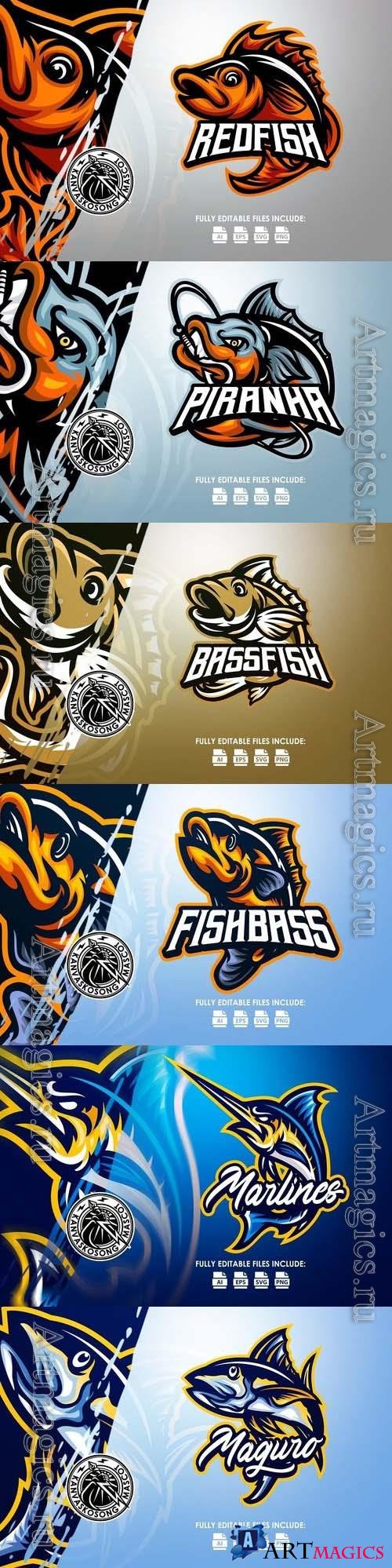 Logo mascot vector design template vol 4