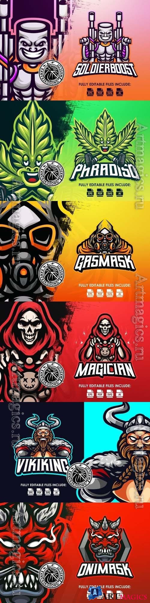 Logo mascot vector design template vol 23