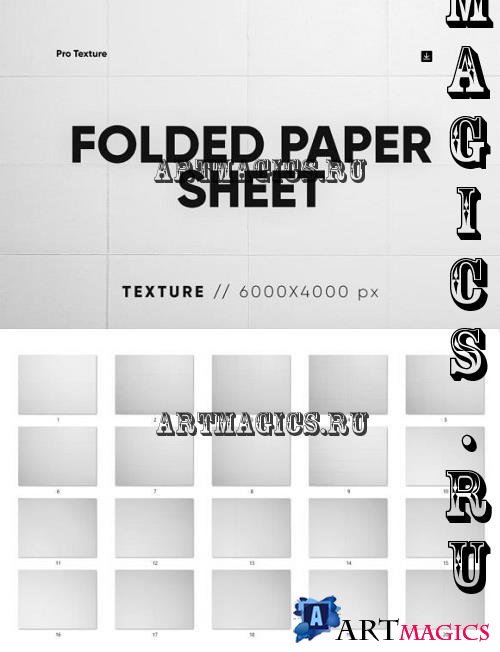 20 Folded Paper Texture HQ - 25432565