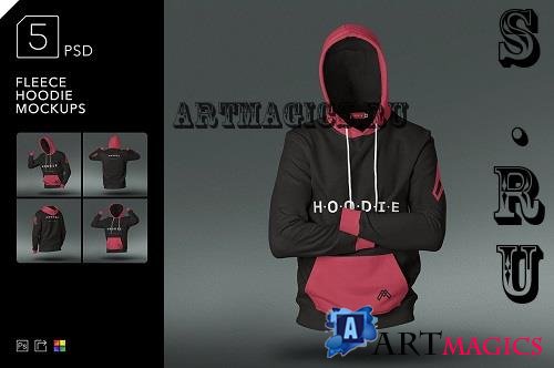 Fleece Hoodie Mockups - 17652446