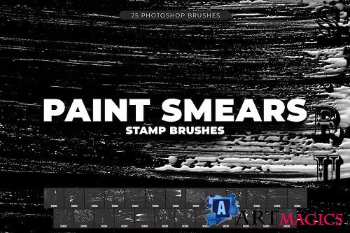 25 Paint Smears Photoshop Brushes - GHR4PMN