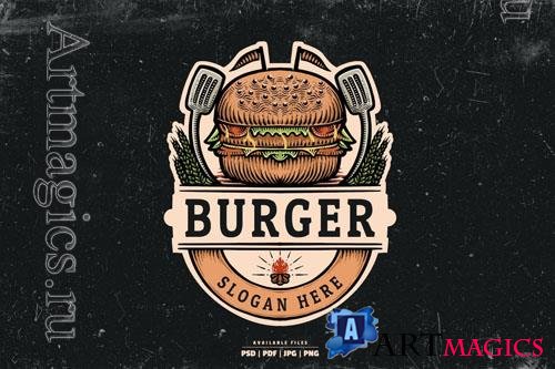 Vintage Burger Designs Illustration
