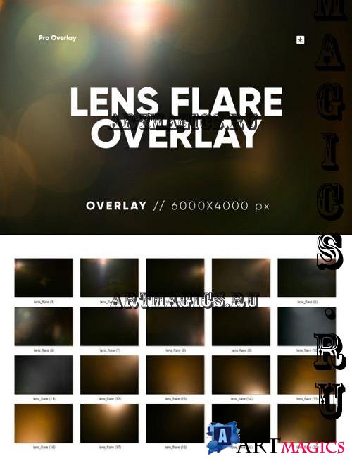 20 Lens Flare Overlay HQ - 26069871