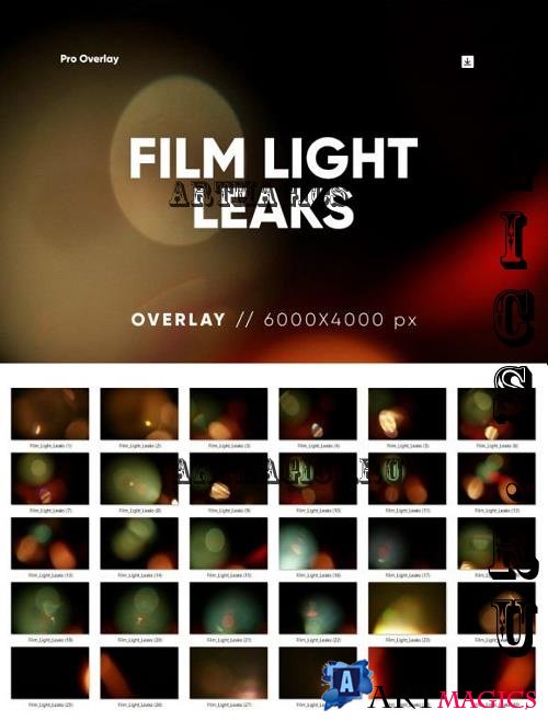 30 Film Light Leaks Overlay HQ - 26070580