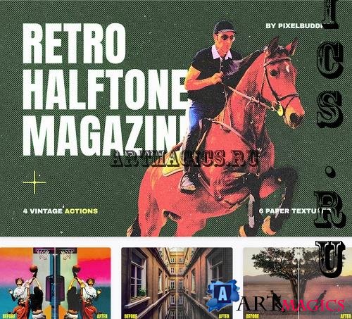 Retro Magazine Halftone Actions - 25438079