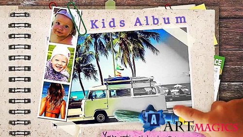 Kids Color the Photo Album 62349 - Project for After Effects