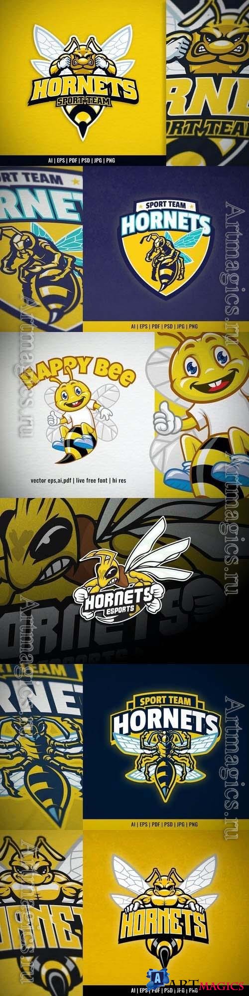 Angry Hornet Mascot for Sport and Esport Logo