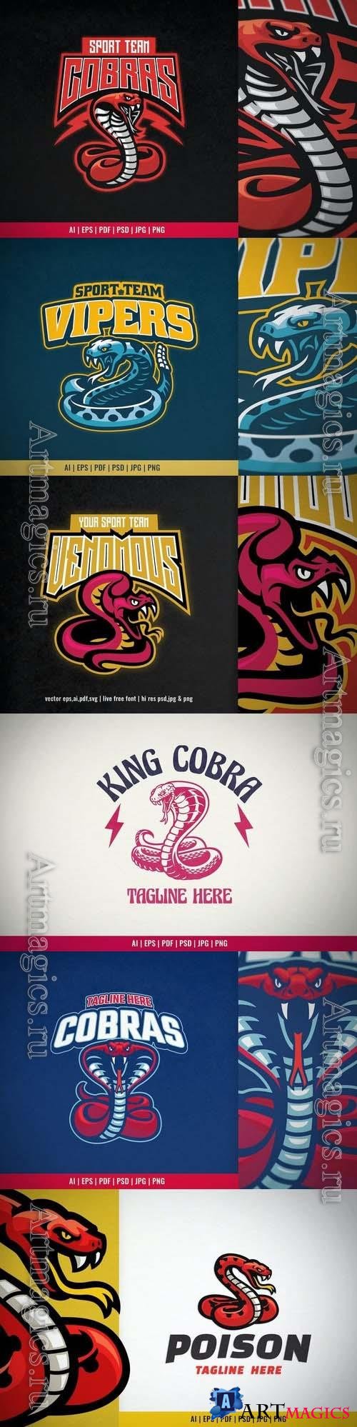 Cobra Snake Mascot Logo Sport and Esport