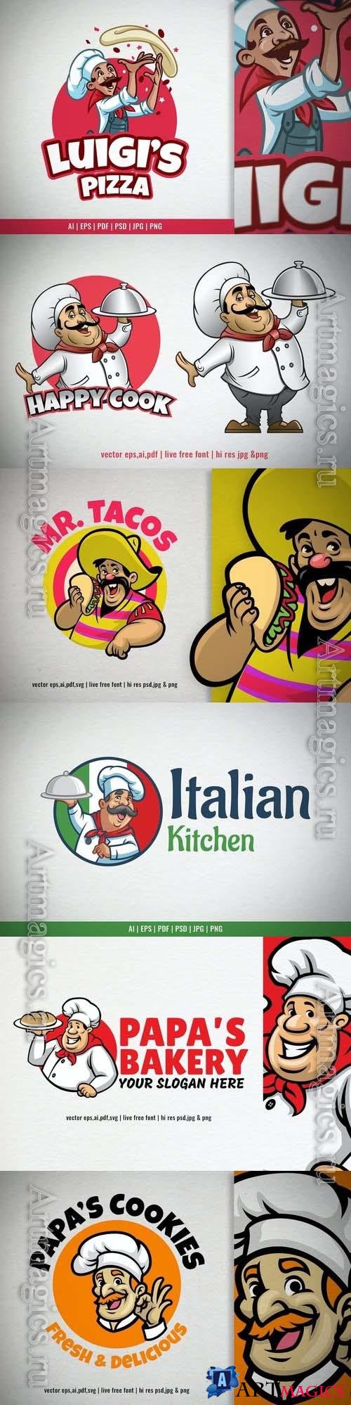 Chef Cartoon Mascot Logo