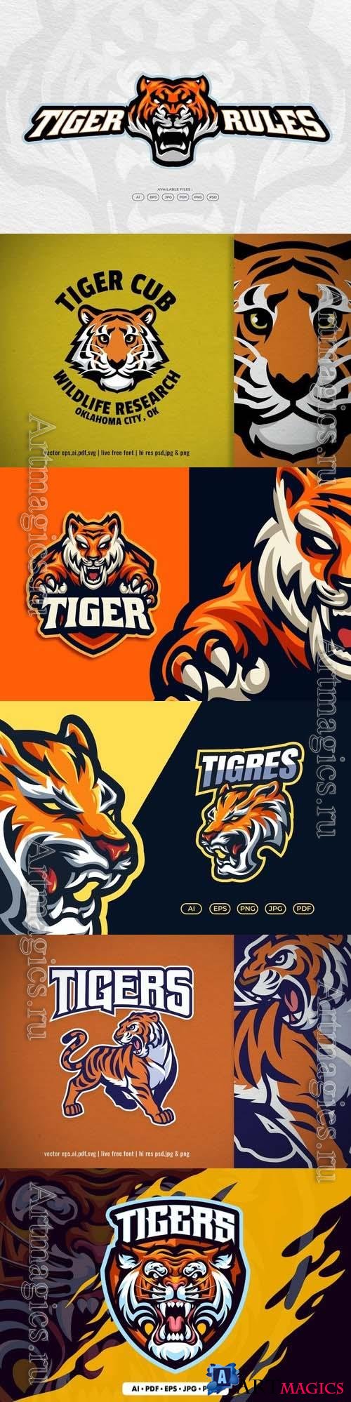 Tiger Mascot Esport Logo