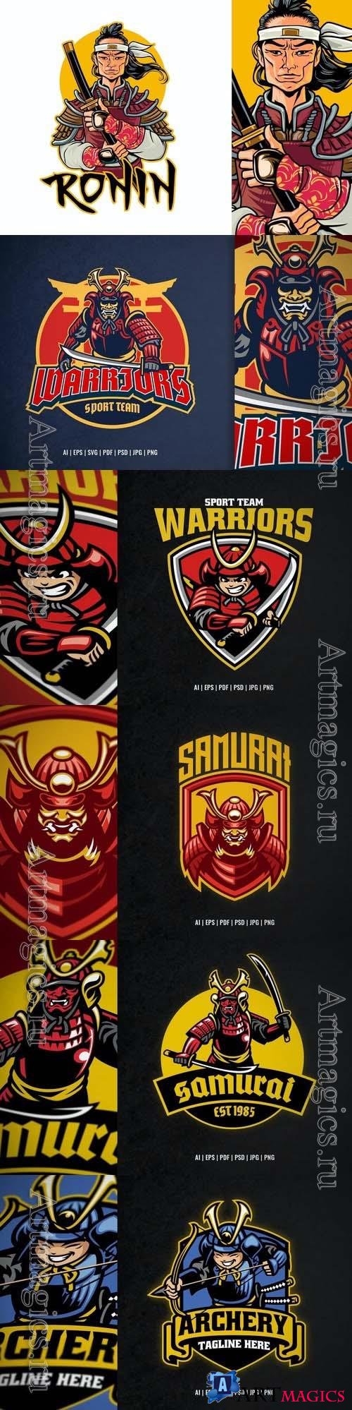 Samurai Warrior Sport and Esport Logo