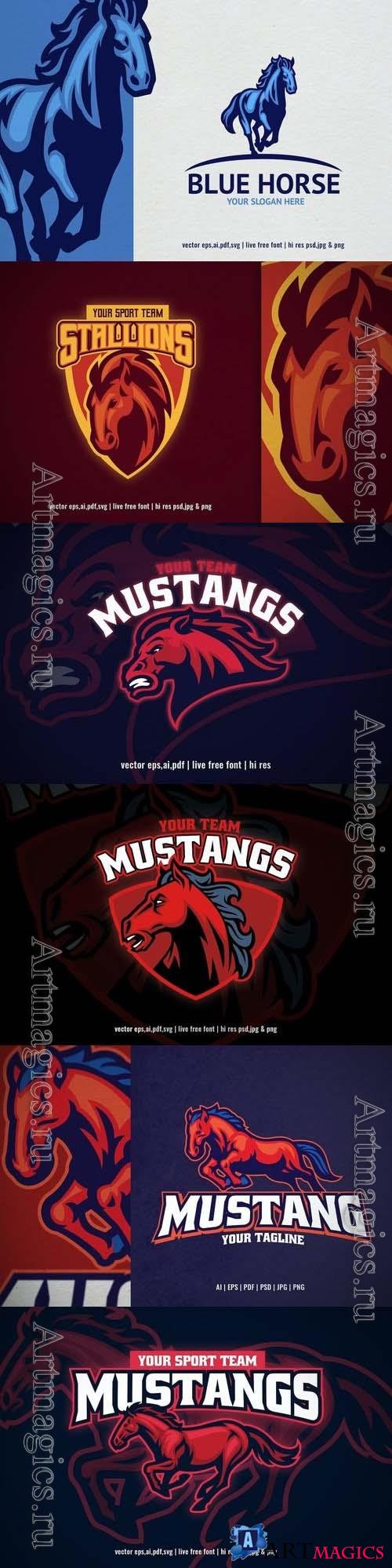 Mustang Horse Sport and E-sport Logo