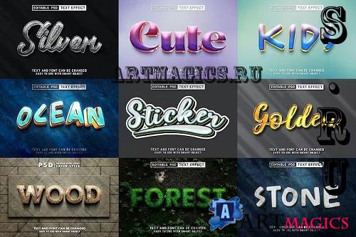 9 Styles of Editable Psd Text Effect - TXF53M5