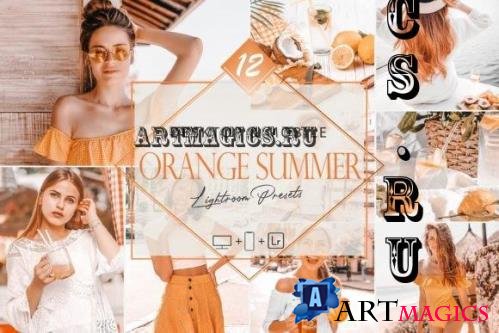 12 Orange Summer Lightroom Presets