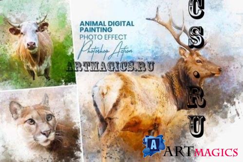 Animal Digital Painting Photo Effect - 21342099