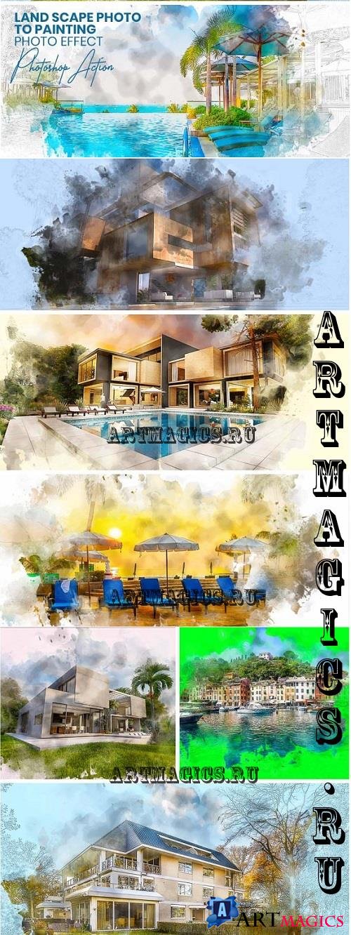 Land Scape Photo To Painting Effect - 24240461