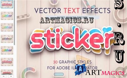 30 Paper Sticker Text Effects - 31384960