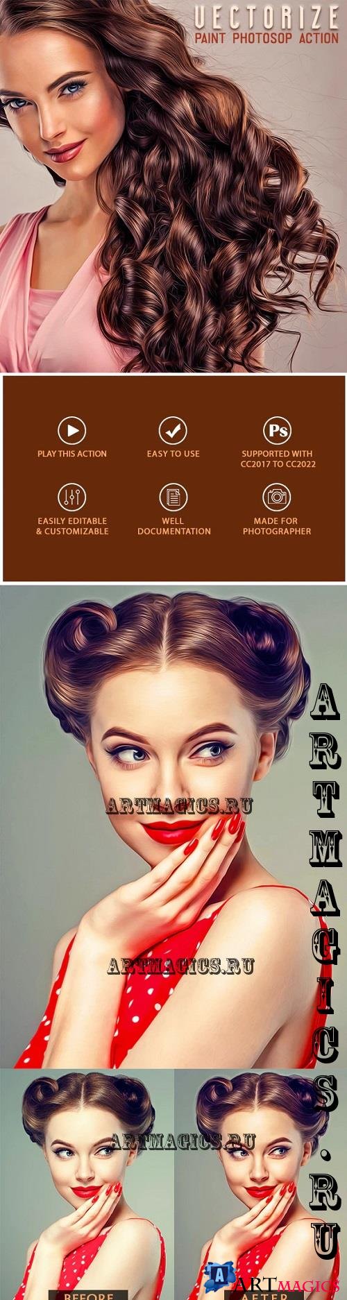 Vectorize Paint Photoshop Action - 46592364