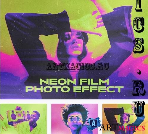 Neon Film Photo Effect - 27123409