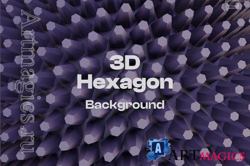 3D Modern Futuristic Hexagon Background