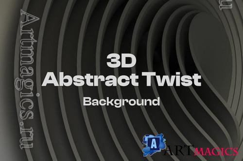 3D Abstract Twisted Line Background