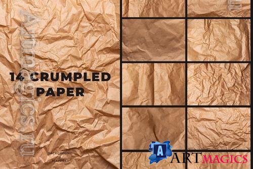 14 Crumpled Paper Background Texture Overlay