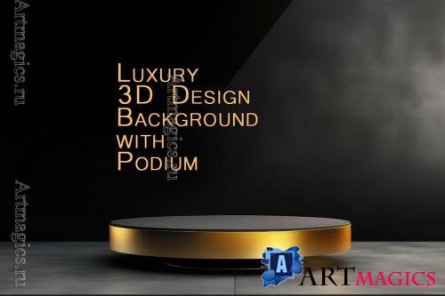 Luxury 3D Design Background with Podium