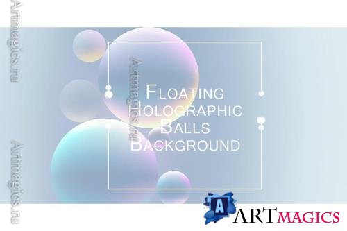 Floating Holographic Balls Background vol 2