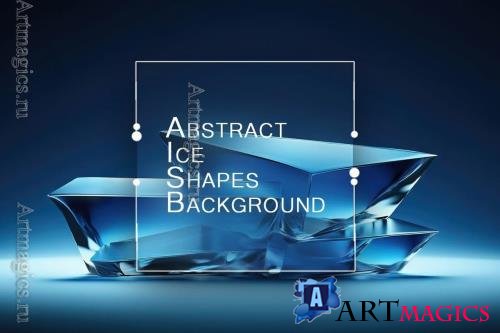 Abstract Ice Shapes Background
