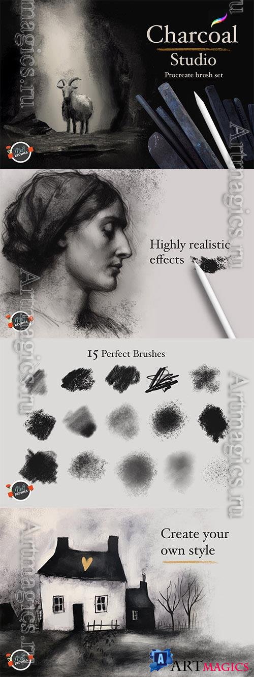 Charcoal Studio Procreate Brushes