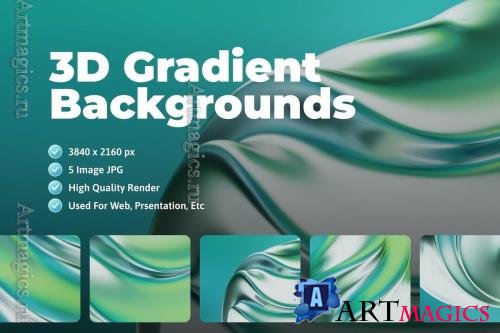 3D Gradient Backgrounds vol 4
