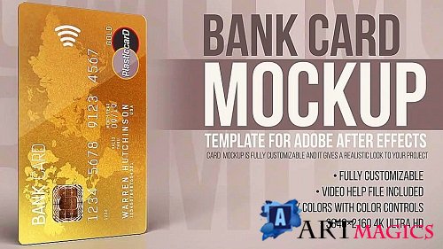 Bank Credit Card Mockup 1345088 - Project for After Effects