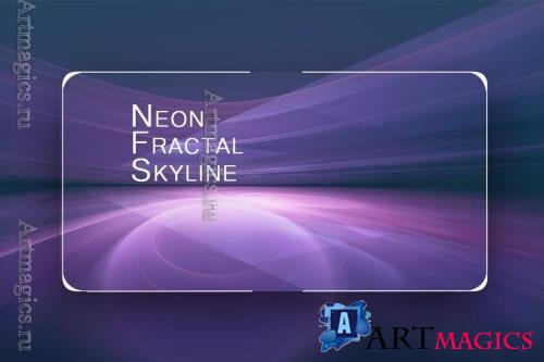 Neon Fractal Skyline