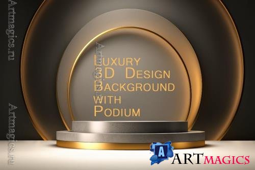 Luxury 3D Design Background with Podium vol 3