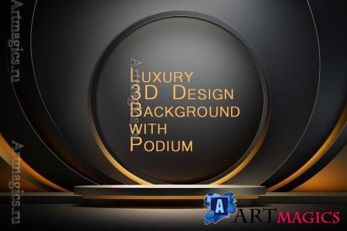 Luxury 3D Design Background with Podium vol 2