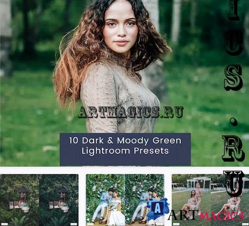 10 Dark & Moody Green Lightroom Presets - FPWB6X8