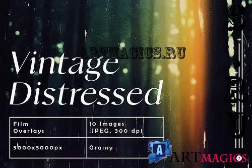 Vintage Distressed Film Overlays - JK7D89F