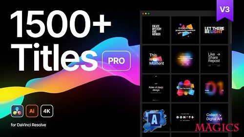 Videohive - Titles Pro v3 - 34872698 - Project for DaVinci Resolve