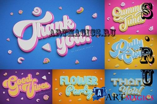 Double 3D Text Effects - 35804291