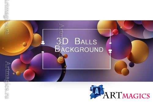 3D Balls Background