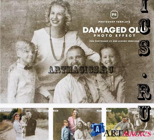 Damaged Old Photo Effects - W5NKYZX